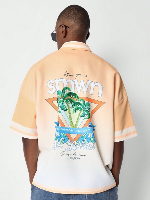 SUMWON Chemise ajustée avec impression sur toute la surface – Image 5
