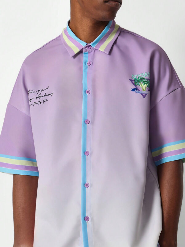 SUMWON Chemise ajustée avec impression sur toute la surface – Image 9