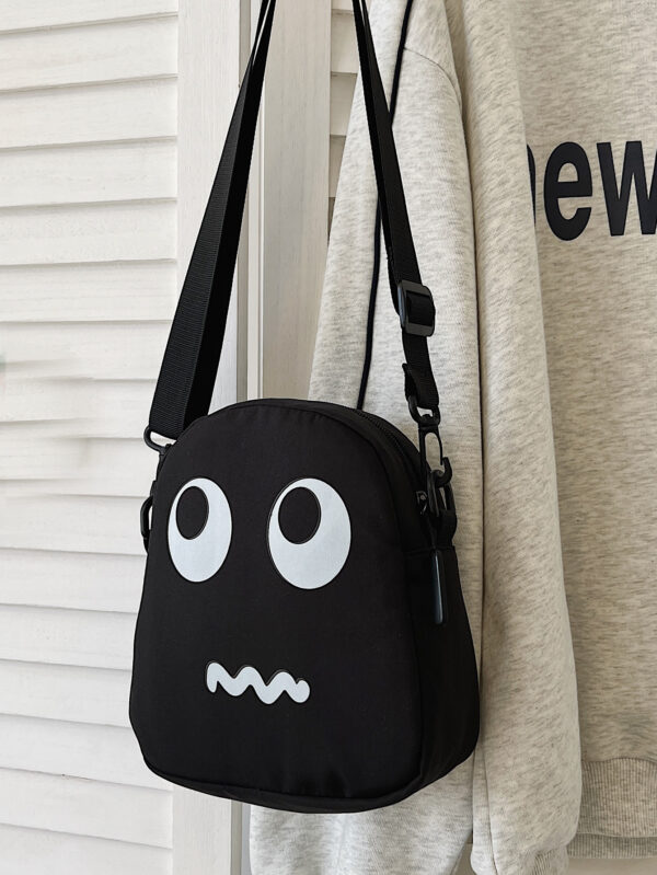 Sac banane multifonctionnel pour lycéens, étudiants universitaires, hommes, sac à bandoulière décontracté, sac messager mini avec motif dessin animé, sac d'école, sac de sport, grand sac fourre-tout polyvalent à la mode, idéal comme cadeau pour le père, le petit ami, en vacances, sac, sac besace – Image 2