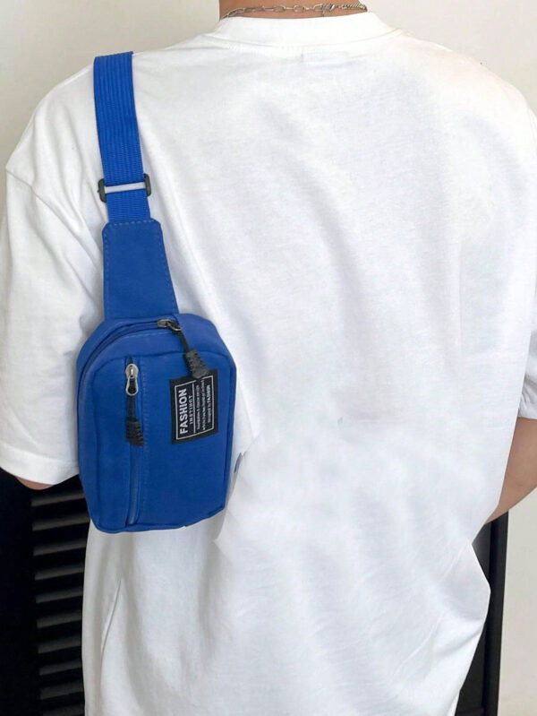 Sac de poitrine mini sportif de couleur unie en canevas polyester. Sac banane, sac à bandoulière, sac de taille. Pour les voyages, l'école, léger. Cadeaux de ceinture, sacs pour l'extérieur, cadeaux de la Saint-Valentin, sacs de course, sacs d'université, sacs d'été pour la rentrée, sacs multifonctions pour Halloween, Noël, Thanksgiving, vacances. Sac de randonnée, sac noir, sac grande capacité portable décontracté, cadeaux Goyard, sac de poitrine, sac latéral, sac de hanche – Image 3