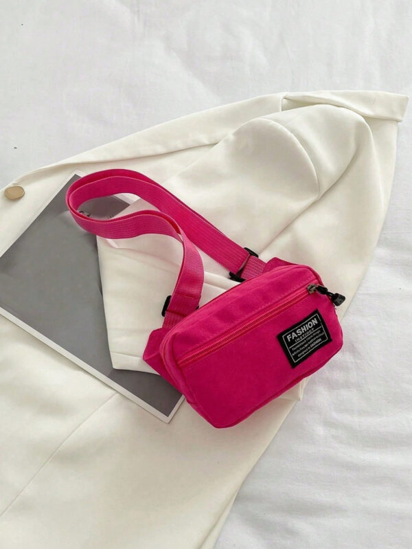 Sac de poitrine mini sportif de couleur unie en canevas polyester. Sac banane, sac à bandoulière, sac de taille. Pour les voyages, l'école, léger. Cadeaux de ceinture, sacs pour l'extérieur, cadeaux de la Saint-Valentin, sacs de course, sacs d'université, sacs d'été pour la rentrée, sacs multifonctions pour Halloween, Noël, Thanksgiving, vacances. Sac de randonnée, sac noir, sac grande capacité portable décontracté, cadeaux Goyard, sac de poitrine, sac latéral, sac de hanche – Image 6