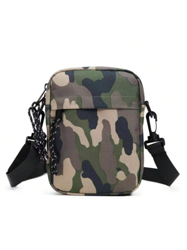 Nouveau sac banane pour homme de petite taille, design camouflage, sac bandoulière, sac besace, sac carré pour les vacances, les essentiels de voyage, les sacs d'école et de collège, les cadeaux de Noël, les cadeaux pour homme, les sacs de randonnée de grande capacité multifonctionnels pour l'extérieur et les loisirs