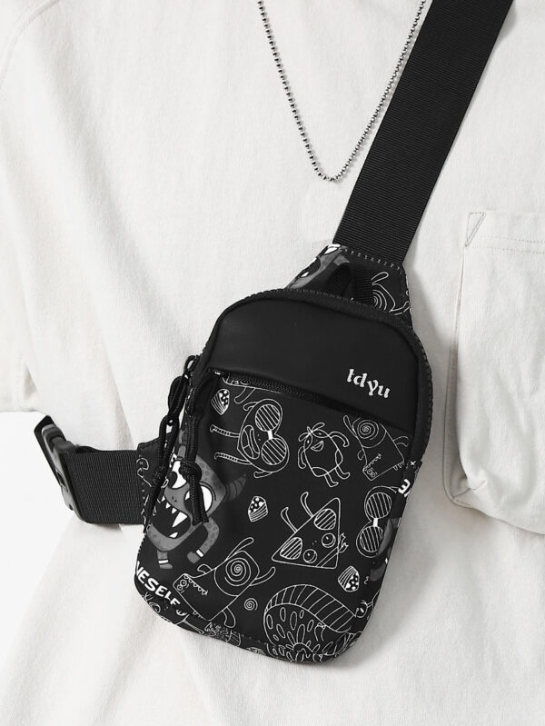 TIANDINGYU Mini sac banane sac à bandoulière sac de poitrine sac nylon décontracté collège bureau sac messager sac carré sac pour voyage vacances sport léger sac de collège pour livres sac multifonction pour hommes sac ceinture sac à bandoulière sac pour hommes sac noir essentiels de voyage essentiels de vacances sac banane retour à l'école