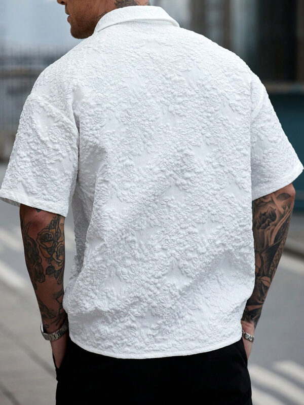 Manfinity CasualCool Chemise décontractée blanche à manches courtes et boutonnage simple pour hommes – Image 6