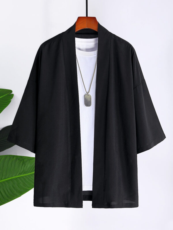 Manfinity Homme Chemise kimono à épaulettes tombantes pour homme, sans tee-shirt – Image 5