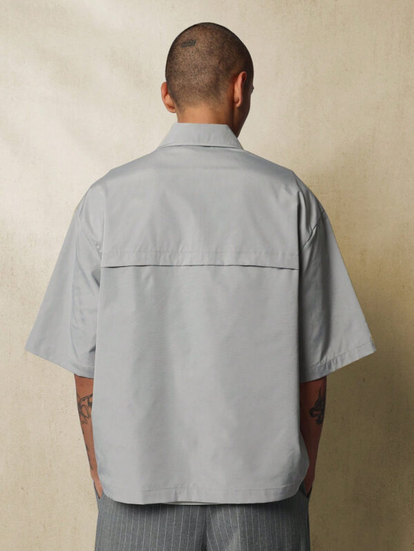 SUMWON Chemise ample à demi-fermeture éclair et manches coudes – Image 3