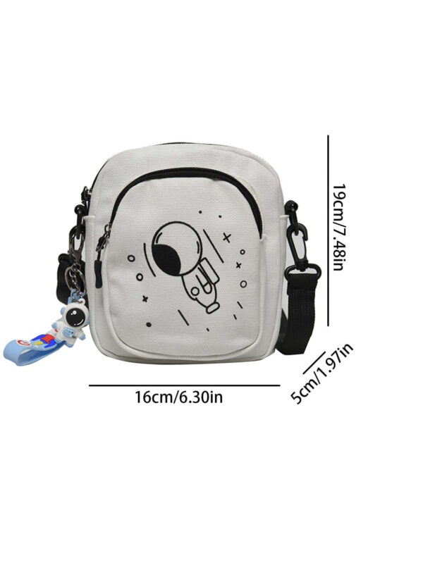 Sac à bandoulière multifonction pour étudiants débutants, sac à épaule décontracté, petit sac bandoulière homme avec motif dessin animé, sac à main, sac d'école, pour collège, extérieur, sport, trajets, sac carré pour vacances, été, collège, Halloween, Noël, éructation, homme, hiver, Thanksgiving, sac fourre-tout, sac de sport, sac banane, sac de cycliste, sac banane, sac de gym, sac de randonnée, sac de voyage étudiant de grande capacité, multifonctionnel, tendance, décontracté, vacances, sac de taille – Image 6