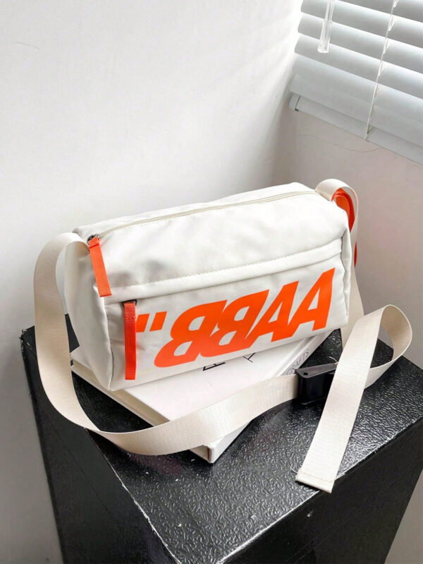 Sac bandoulière pour homme, style tendance Ins cool hip-hop, sac à bandoulière style japonais, sac de messager décontracté et simple pour étudiant, sac de collège pour la rue, sac multifonction homme, sac bandoulière homme, sac à dos homme, sac à bandoulière homme, sac cylindrique homme, sac homme hiver, sac de voyage noir, sac pour homme, sac été rentrée scolaire – Image 3