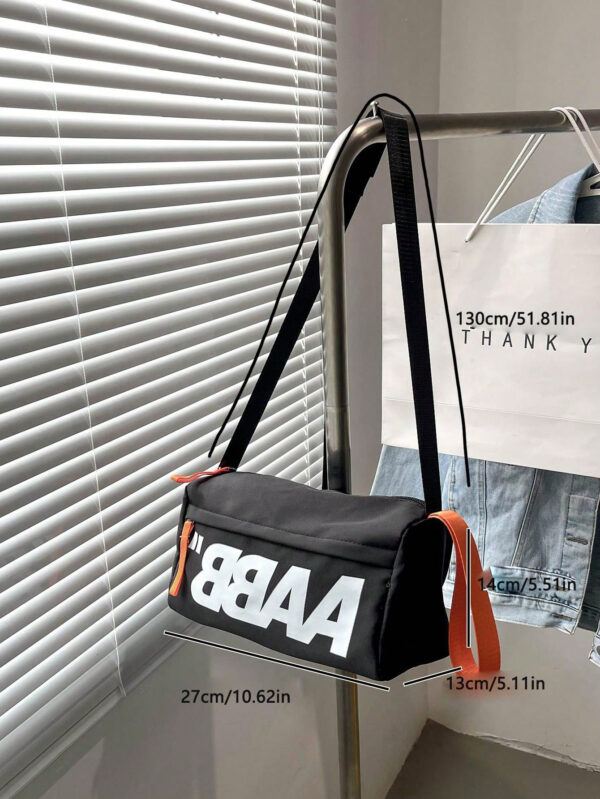 Sac bandoulière pour homme, style tendance Ins cool hip-hop, sac à bandoulière style japonais, sac de messager décontracté et simple pour étudiant, sac de collège pour la rue, sac multifonction homme, sac bandoulière homme, sac à dos homme, sac à bandoulière homme, sac cylindrique homme, sac homme hiver, sac de voyage noir, sac pour homme, sac été rentrée scolaire – Image 5