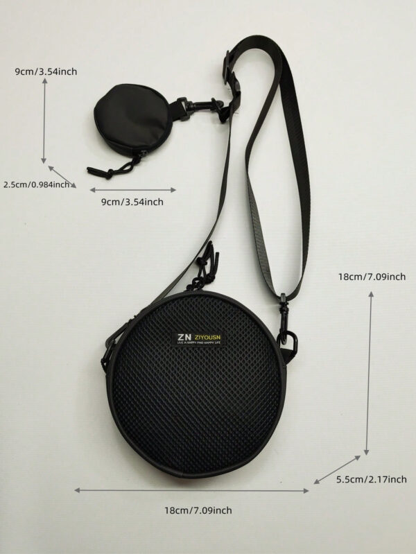 2 pièces/set Sac banane et sac à bandoulière pour hommes, mini sac messager, cadeau amusant pour les voyages et les vacances, cadeau pour hommes, sac pour ordinateur portable de grande capacité multifonction pour l'extérieur, étudiant, sac Goyard, sac banane, sac de cavalier, sac de taille, sac en cuir, sac noir, accessoires de voyage, accessoires de vacances, sac de camping, sac à bandoulière pour hommes, sacs d'été, retour à l'école – Image 5