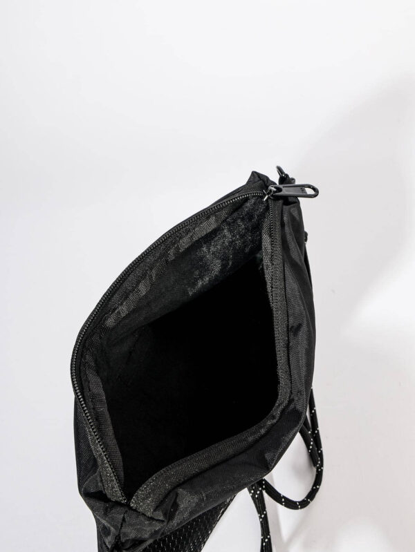 rollthedice Sac à fermeture éclair avec décoration de patch de lettre, ajouré. Sac à main, sac à bandoulière, sac de sport pour lycée, université, école supérieure. Sac polyvalent pour étudiant universitaire, sac de poitrine, sac à bandoulière, sac noir, sac de randonnée, cadeau, sac de voyage grande capacité, sac décontracté Goyard, sac latéral, sac besace, accessoires de voyage, sac de camping, sac à dos de retour à l'école – Image 3