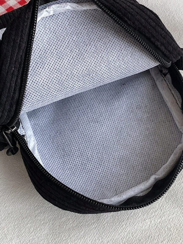 Mini sac bandoulière en velours côtelé, sac à bandoulière polyester minimaliste décontracté pour les voyages, les vacances, l'école, le sport. Léger, cadeau pour hommes, cadeau pour père, sac de plage, sac de sport, sac noir, sac étudiant grande capacité multifonctionnel, cadeaux amusants – Image 7