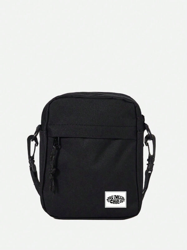 HELLFUNCO Sac bandoulière d'artiste de style rétro de rue pour hommes avec patch lettres, vacances