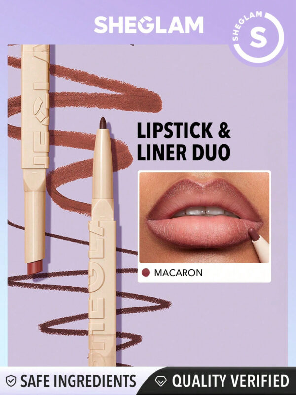 SHEGLAM Duo Rouge À LèVres Et Doublure Glam 101 - Macaron 2-En-1 Doublure Pour Les LèVres À Double ExtréMité Et Rouge À LèVres Mat Crayon Rouge À LèVres Hautement Pigmenté, Longue Tenue, Lisse Et Facile À Porter Maquillage Des LèVres     NoëL Cadeau De NoëL Hiver Thanksgiving DéCoration De NoëL Maquillage FÊTe Plage Voyage Vacances Rose Y321K Saint-Valentin DéCor Amour Cadeau Hiver Maquillage FÊTe Plage Voyage Vacances Rose Y2K Promos Offres Camping ExtéRieur PréSent Rose Mode Fille Nouvelle AnnéE CosméTique Cosplayer Meilleur Voyage FêTes Couleur Fantaisie Campus éCole Charme Ambiance Cny Nouvel An Chinois