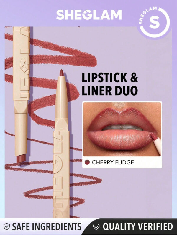 SHEGLAM Duo Rouge À LèVres Et Doublure Glam 101 - Macaron 2-En-1 Doublure Pour Les LèVres À Double ExtréMité Et Rouge À LèVres Mat Crayon Rouge À LèVres Hautement Pigmenté, Longue Tenue, Lisse Et Facile À Porter Maquillage Des LèVres     NoëL Cadeau De NoëL Hiver Thanksgiving DéCoration De NoëL Maquillage FÊTe Plage Voyage Vacances Rose Y321K Saint-Valentin DéCor Amour Cadeau Hiver Maquillage FÊTe Plage Voyage Vacances Rose Y2K Promos Offres Camping ExtéRieur PréSent Rose Mode Fille Nouvelle AnnéE CosméTique Cosplayer Meilleur Voyage FêTes Couleur Fantaisie Campus éCole Charme Ambiance Cny Nouvel An Chinois – Image 5