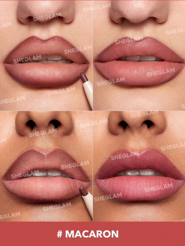 SHEGLAM Duo Rouge À LèVres Et Doublure Glam 101 - Macaron 2-En-1 Doublure Pour Les LèVres À Double ExtréMité Et Rouge À LèVres Mat Crayon Rouge À LèVres Hautement Pigmenté, Longue Tenue, Lisse Et Facile À Porter Maquillage Des LèVres     NoëL Cadeau De NoëL Hiver Thanksgiving DéCoration De NoëL Maquillage FÊTe Plage Voyage Vacances Rose Y321K Saint-Valentin DéCor Amour Cadeau Hiver Maquillage FÊTe Plage Voyage Vacances Rose Y2K Promos Offres Camping ExtéRieur PréSent Rose Mode Fille Nouvelle AnnéE CosméTique Cosplayer Meilleur Voyage FêTes Couleur Fantaisie Campus éCole Charme Ambiance Cny Nouvel An Chinois – Image 9