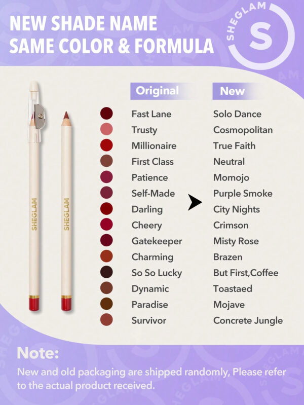 SHEGLAM Crayon(S) à LèVres Lip Facts-Cheery     NoëL Cadeau De NoëL Hiver Thanksgiving DéCoration De NoëL Maquillage FÊTe Plage Voyage Vacances Rose Y1142K Saint-Valentin DéCor Amour Cadeau Hiver Maquillage FÊTe Plage Voyage Vacances Rose Y2K Promos Offres Camping ExtéRieur PréSent Rose Mode Fille Nouvelle AnnéE CosméTique Cosplayer Meilleur Voyage FêTes Couleur Fantaisie Campus éCole Charme Ambiance Cny Nouvel An Chinois – Image 23