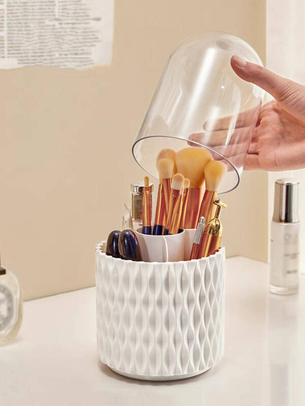1 pièce Animaux De Compagnie Boîte De Rangement Pour Pinceaux De Maquillage , Minimaliste Rotatif Boîte De Rangement Pour Pinceaux De Maquillage Pour Domicile – Image 2