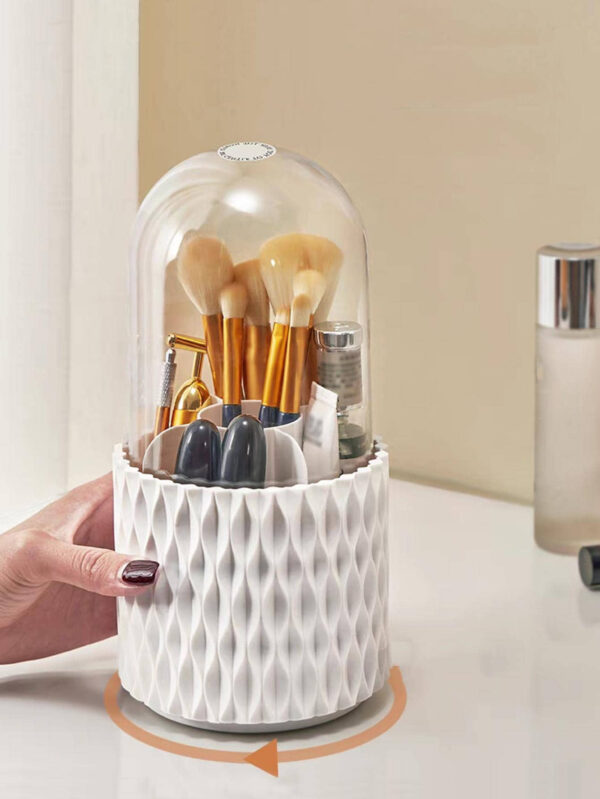 1 pièce Animaux De Compagnie Boîte De Rangement Pour Pinceaux De Maquillage , Minimaliste Rotatif Boîte De Rangement Pour Pinceaux De Maquillage Pour Domicile – Image 3
