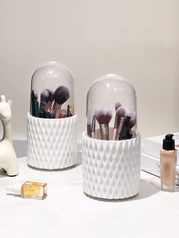1 pièce Animaux De Compagnie Boîte De Rangement Pour Pinceaux De Maquillage , Minimaliste Rotatif Boîte De Rangement Pour Pinceaux De Maquillage Pour Domicile – Image 7