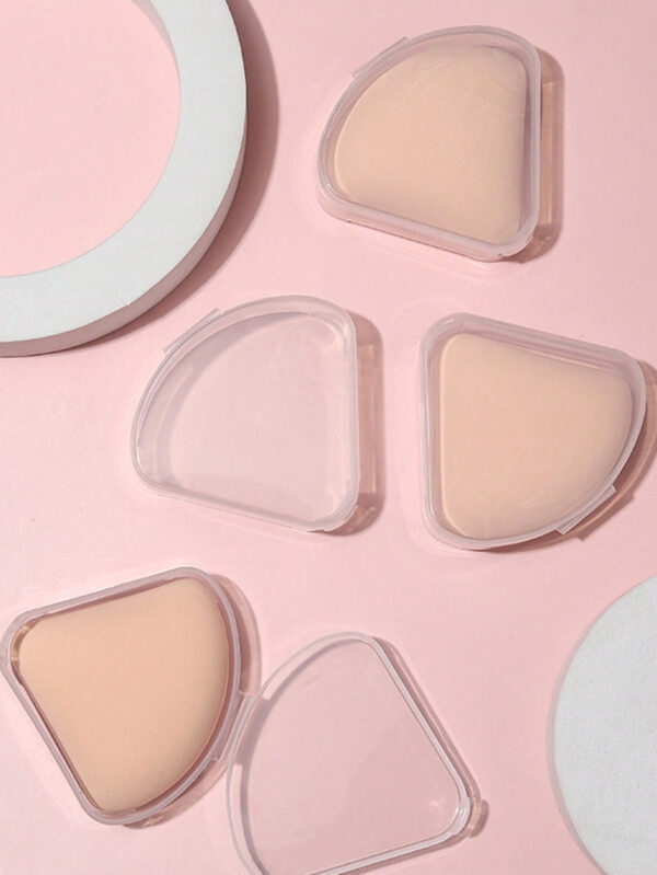 2 pièces/4 pièces/8 pièces/Set Porte-éponge de maquillage en forme de pétale, boîte de rangement créative pour éponges de maquillage, contenant de protection transparent réutilisable pour éponges de maquillage, convient pour les voyages et l'extérieur