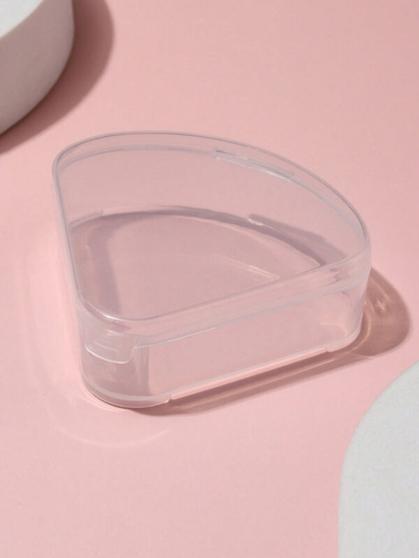 2 pièces/4 pièces/8 pièces/Set Porte-éponge de maquillage en forme de pétale, boîte de rangement créative pour éponges de maquillage, contenant de protection transparent réutilisable pour éponges de maquillage, convient pour les voyages et l'extérieur – Image 4