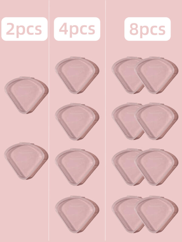 2 pièces/4 pièces/8 pièces/Set Porte-éponge de maquillage en forme de pétale, boîte de rangement créative pour éponges de maquillage, contenant de protection transparent réutilisable pour éponges de maquillage, convient pour les voyages et l'extérieur – Image 7