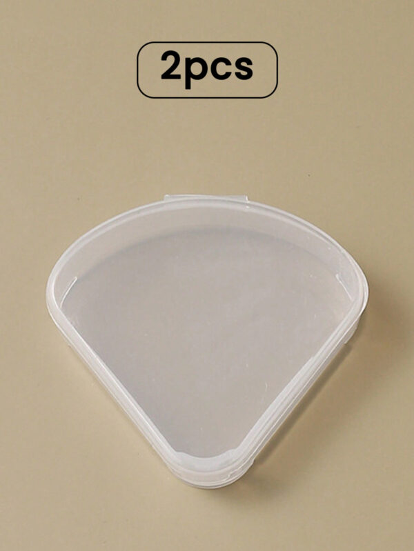 2 pièces/4 pièces/8 pièces/Set Porte-éponge de maquillage en forme de pétale, boîte de rangement créative pour éponges de maquillage, contenant de protection transparent réutilisable pour éponges de maquillage, convient pour les voyages et l'extérieur – Image 9