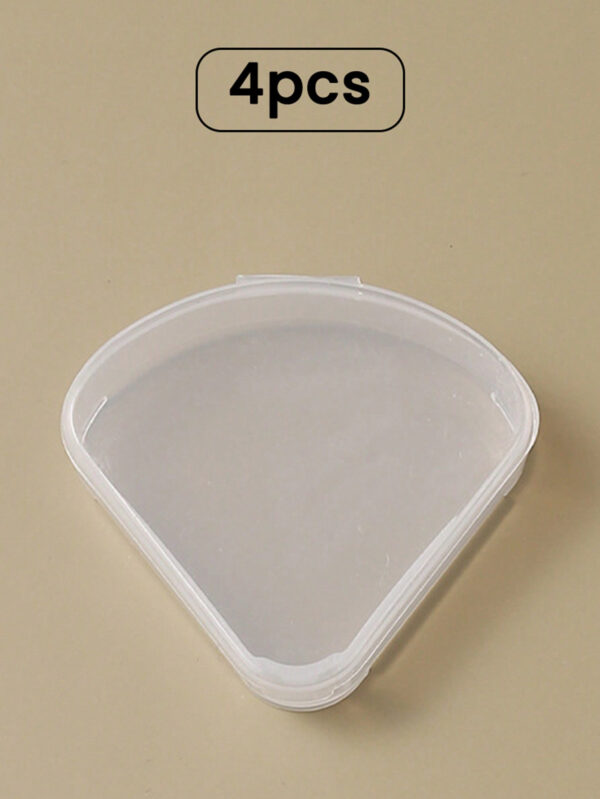 2 pièces/4 pièces/8 pièces/Set Porte-éponge de maquillage en forme de pétale, boîte de rangement créative pour éponges de maquillage, contenant de protection transparent réutilisable pour éponges de maquillage, convient pour les voyages et l'extérieur – Image 10