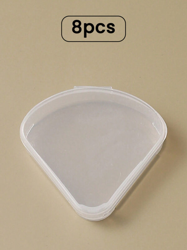 2 pièces/4 pièces/8 pièces/Set Porte-éponge de maquillage en forme de pétale, boîte de rangement créative pour éponges de maquillage, contenant de protection transparent réutilisable pour éponges de maquillage, convient pour les voyages et l'extérieur – Image 11