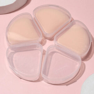 2 pièces/4 pièces/8 pièces/Set Porte-éponge de maquillage en forme de pétale, boîte de rangement créative pour éponges de maquillage, contenant de protection transparent réutilisable pour éponges de maquillage, convient pour les voyages et l'extérieur