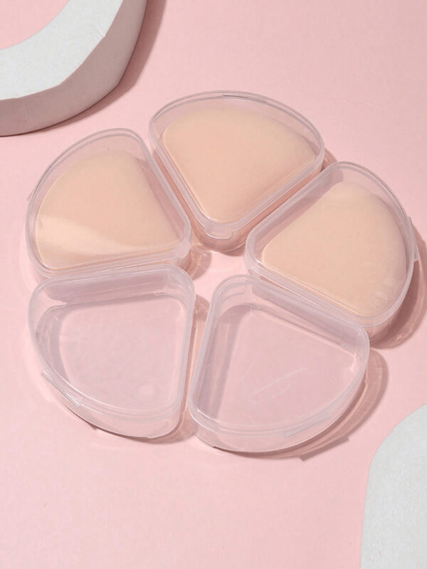 2 pièces/4 pièces/8 pièces/Set Porte-éponge de maquillage en forme de pétale, boîte de rangement créative pour éponges de maquillage, contenant de protection transparent réutilisable pour éponges de maquillage, convient pour les voyages et l'extérieur – Image 13