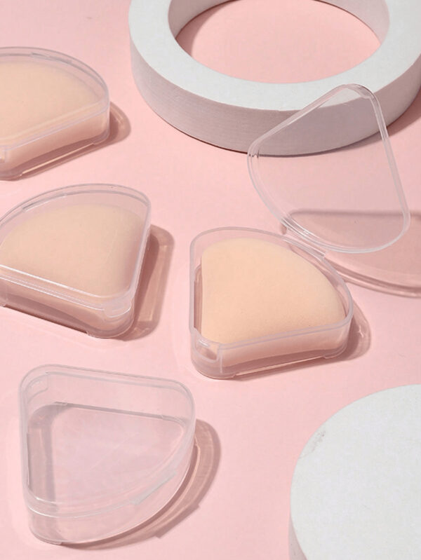 2 pièces/4 pièces/8 pièces/Set Porte-éponge de maquillage en forme de pétale, boîte de rangement créative pour éponges de maquillage, contenant de protection transparent réutilisable pour éponges de maquillage, convient pour les voyages et l'extérieur – Image 14