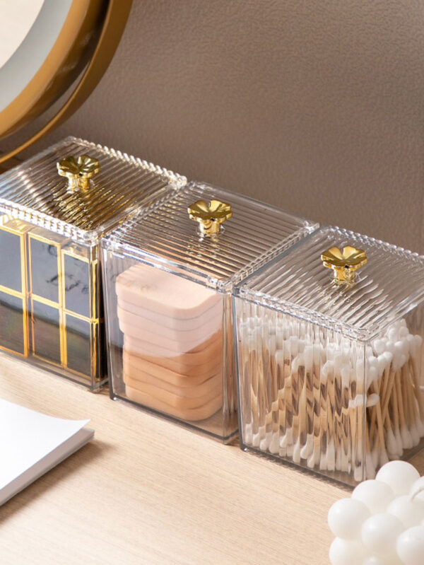 1 pièce Boîte de rangement en plastique cosmétique stockage minimaliste transparent maquillage pour domicile