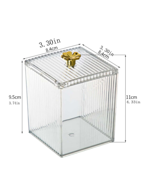 1 pièce Boîte de rangement en plastique cosmétique stockage minimaliste transparent maquillage pour domicile – Image 3