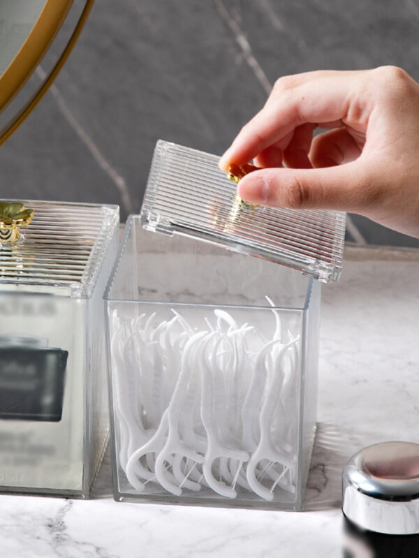 1 pièce Boîte de rangement en plastique cosmétique stockage minimaliste transparent maquillage pour domicile – Image 4
