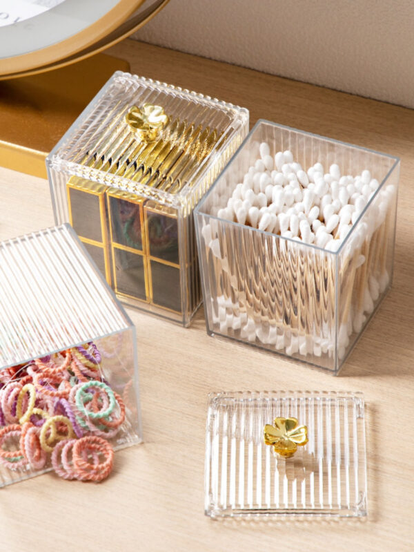 1 pièce Boîte de rangement en plastique cosmétique stockage minimaliste transparent maquillage pour domicile – Image 5