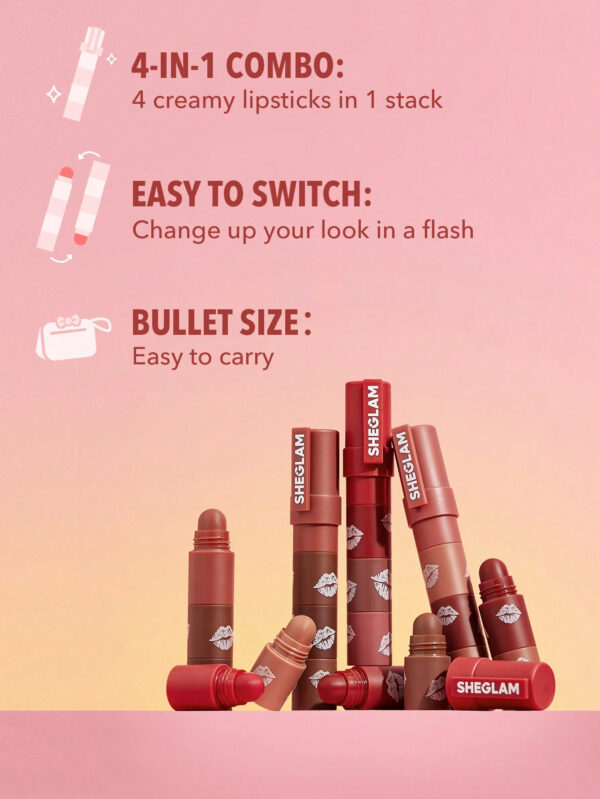 SHEGLAM Mega Lip Stacks-Petal Stack     NoëL Cadeau De NoëL Hiver Thanksgiving DéCoration De NoëL Maquillage FÊTe Plage Voyage Vacances Rose Y1216K Saint-Valentin DéCor Amour Cadeau Hiver Maquillage FÊTe Plage Voyage Vacances Rose Y2K Promos Offres Camping ExtéRieur PréSent Rose Mode Fille Nouvelle AnnéE CosméTique Cosplayer Meilleur Voyage FêTes Couleur Fantaisie Campus éCole Charme Ambiance Cny Nouvel An Chinois – Image 7