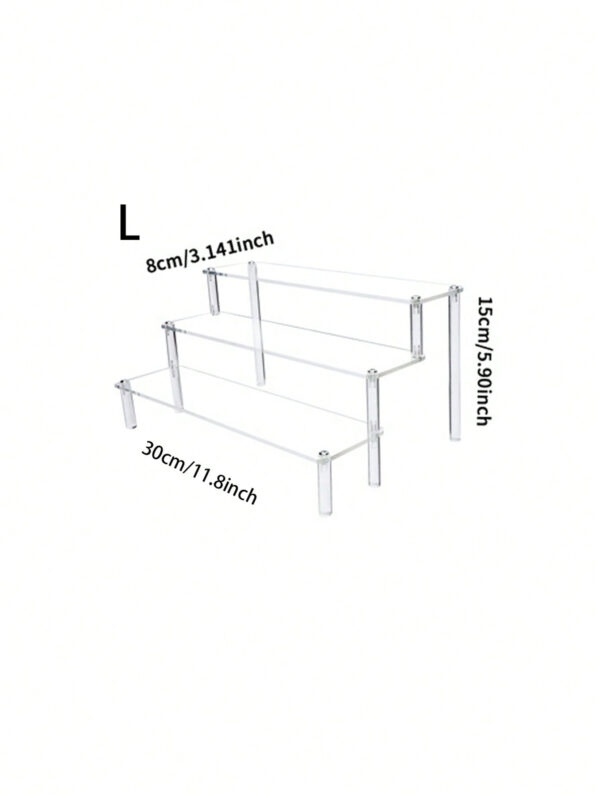 1 set de présentoir cosmétique multifonctionnel en acrylique, étagères de rangement noires minimalistes modernes pour la chambre, le salon, la cuisine – Image 13