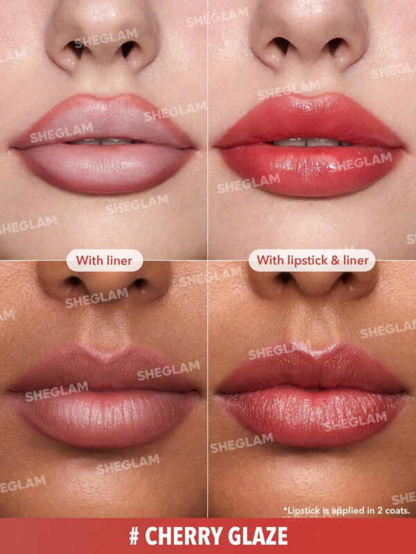 SHEGLAM Duo De Rouge à LèVres Et Liner Teinté Transparent Glam 101-Cherry Glaze     NoëL Cadeau De NoëL Hiver Thanksgiving DéCoration De NoëL Maquillage FÊTe Plage Voyage Vacances Rose Y1046K Saint-Valentin DéCor Amour Cadeau Hiver Maquillage FÊTe Plage Voyage Vacances Rose Y2K Promos Offres Camping ExtéRieur PréSent Rose Mode Fille Nouvelle AnnéE CosméTique Cosplayer Meilleur Voyage FêTes Couleur Fantaisie Campus éCole Charme Ambiance Cny Nouvel An Chinois – Image 5