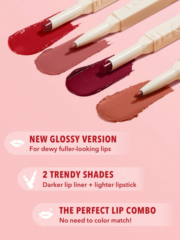 SHEGLAM Duo De Rouge à LèVres Et Liner Teinté Transparent Glam 101-Cherry Glaze     NoëL Cadeau De NoëL Hiver Thanksgiving DéCoration De NoëL Maquillage FÊTe Plage Voyage Vacances Rose Y1046K Saint-Valentin DéCor Amour Cadeau Hiver Maquillage FÊTe Plage Voyage Vacances Rose Y2K Promos Offres Camping ExtéRieur PréSent Rose Mode Fille Nouvelle AnnéE CosméTique Cosplayer Meilleur Voyage FêTes Couleur Fantaisie Campus éCole Charme Ambiance Cny Nouvel An Chinois – Image 6