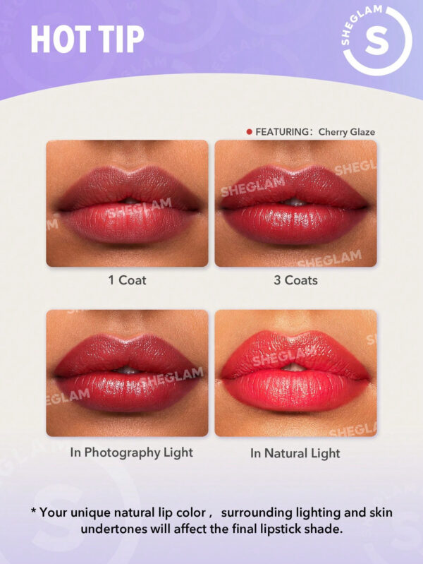 SHEGLAM Duo De Rouge à LèVres Et Liner Teinté Transparent Glam 101-Cherry Glaze     NoëL Cadeau De NoëL Hiver Thanksgiving DéCoration De NoëL Maquillage FÊTe Plage Voyage Vacances Rose Y1046K Saint-Valentin DéCor Amour Cadeau Hiver Maquillage FÊTe Plage Voyage Vacances Rose Y2K Promos Offres Camping ExtéRieur PréSent Rose Mode Fille Nouvelle AnnéE CosméTique Cosplayer Meilleur Voyage FêTes Couleur Fantaisie Campus éCole Charme Ambiance Cny Nouvel An Chinois – Image 10