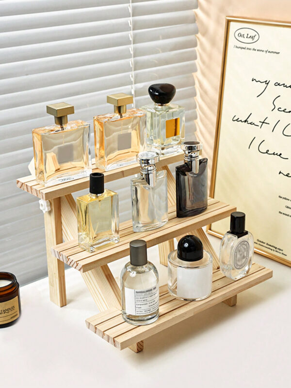 1 pièce Étagère de rangement en bois multi-niveaux, 2/3/4 niveaux pour rouge à lèvres, cosmétiques, parfum, colliers, boucles d'oreilles, bracelets, convient pour l'affichage de boîtes surprise, figurines, modèles, organisation de bureau
