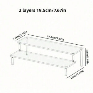 1 pièce Étagère d'affichage en acrylique, organisateur de parfum 1-5 niveaux, support de rangement de forme trapézoïdale pour la maison, présentoir pour bijoux et cosmétiques pour la décoration et l'organisation, organisateur transparent à plusieurs niveaux pour gâteau