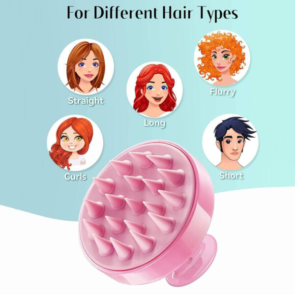 1 pièce Cheveux Masseur De Cuir chevelu , Cuir chevelu scrubber Avec Silicone Souple Poils Pour La Pousse Des Cheveux & Pellicules Retirer , Cheveux Brosse Pour Shampooing Pour Cuir chevelu Exfoliant – Image 12