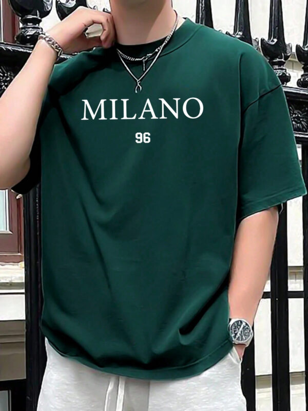 Manfinity Homme T-shirt D'été À Manches Courtes Imprimé De Lettres Et De Chiffres Pour Homme