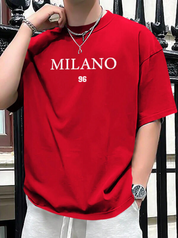 Manfinity Homme T-shirt D'été À Manches Courtes Imprimé De Lettres Et De Chiffres Pour Homme – Image 10