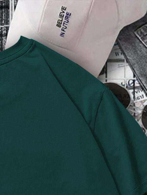 Manfinity Homme T-shirt D'été À Manches Courtes Imprimé De Lettres Et De Chiffres Pour Homme – Image 17