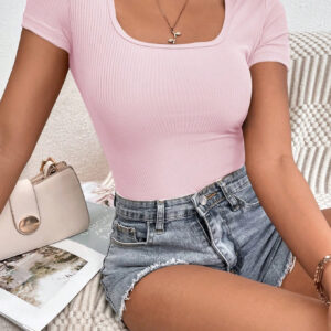 SHEIN PETITE Body T-shirt À Col En U