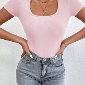 SHEIN PETITE Body T-shirt À Col En U